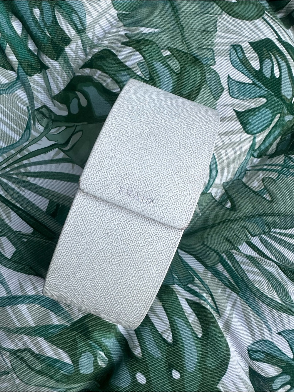 White Prada Sunglasses Case